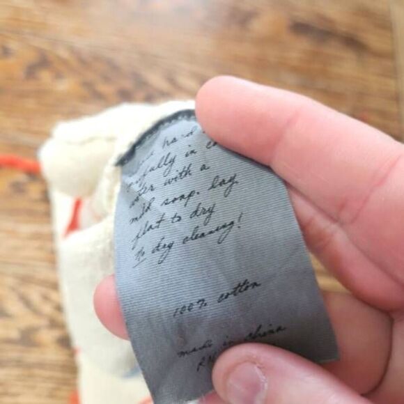 Raquel Allegra V-neck distressed pop over cotton sweater sz 3 (XL) - Picture 4 of 5